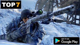 Top 7 Realistic Sniper Games For Android 2022  High Graphics [upl. by Joub]