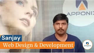 Testimonial By Sanjay on Web Designing amp Development at Apponix Technologies [upl. by Teddman]