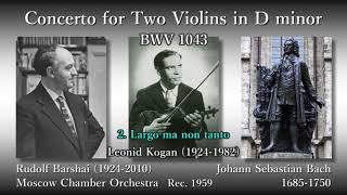 Bach Concerto for Two Violins Kogan amp Elizabeth 1959 バッハ 2つのヴァイオリンのための協奏曲 コーガン [upl. by Valenka]