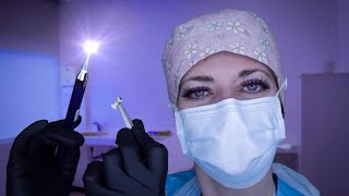 ASMR Ear Exam amp Microsuction Grommet Removal Surgery  Otoscope Gloves Amazing Ear to Ear Sounds [upl. by Bennet]