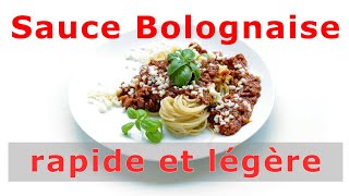 SAUCE BOLOGNAISE rapide et sans matière grasse [upl. by Doro]