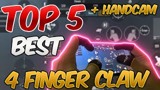 Top 5 Best 4 Finger Claw SettingsSensitivity  Handcam Pubg Mobile [upl. by Aicek544]