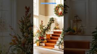 Bold amp Elegant Staircase Christmas Decor Ideas christmasdecoratingideas [upl. by Eidoow]