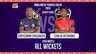 All Wickets  Chattogram Challengers vs Comilla Victorians  30th Match  Season 10  BPL 2024 [upl. by Godspeed]