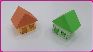 cómo hacer un casa de papel 3D  casita de origami [upl. by Caril]