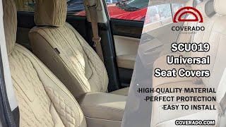 COVERADO  SCU019 Universal Seat Covers Install Process BrunerTuner [upl. by Hairahcaz]