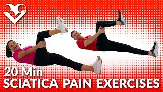 20 Min Sciatica Pain Relief Exercises  Sciatica Treatment and Stretches for Sciatic Nerve Pain [upl. by Sukramaj]