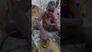 The hundredyearold hunter and his lovely wifehadzabetribe africa lovesoupfood [upl. by Odlamur]