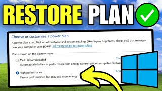 How To Fix High Performance Plan Missing in Windows 11 [upl. by Asoramla]