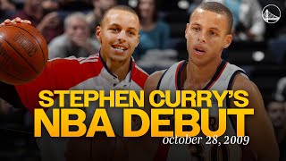 Warriors Access  Stephen Currys FIRST NBA Game [upl. by Elyrehc]