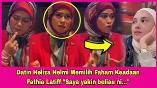 Datin Heliza Helmi Memilih Faham Keadaan Fathia Latiff quotSaya yakin beliau niquot [upl. by Ativet]