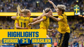 Se målen när Sverige slog Brasilien på Friends Arena Highlights 31 SverigeBrasilien [upl. by Ramhaj]