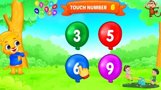 Touch number maths  Learning math with touch number  Kids math games  Number games kids game [upl. by Idyh]