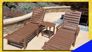 Polywood Nautical Chaise Lounge  Outdoor Furniture Review [upl. by Alburg]