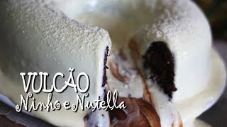 BOLO VULCÃO DE LEITE NINHO E NUTELLA  BOLOS FAÇA E VENDA  DIKA DA NAKA [upl. by Bloomer]