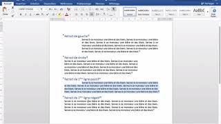 WORD  2 Paragraphes  Retraits [upl. by Downing959]