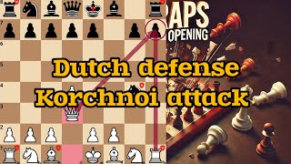 Queen opening Dutch defense Korchnoi attack chess learnchesstrapin30seconds chessgame games [upl. by Wymore]