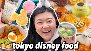 What to Eat at TOKYO DISNEY Disneyland amp DisneySea FOOD TOUR [upl. by Ainna]