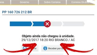 Objeto Ainda não chegou a Unidade COMO RESOLVER [upl. by Georgeanne542]