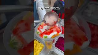 Chinese girl sale fog fruit ice cream china streetfood worldbestfood shorts viraltrendingfood [upl. by Ynittirb]