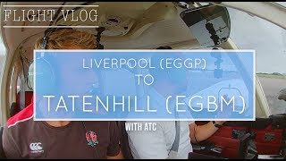 PA28 Liverpool to Tatenhill with ATC Class D departure [upl. by Bullivant736]