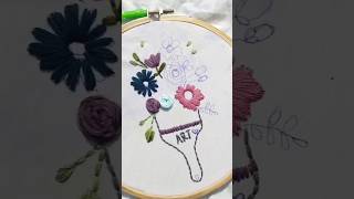 DIY Embroidery kits part2shortvideo embroiderydesign TalentedNijhat [upl. by Aksoyn244]