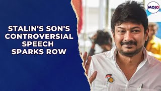 Stalins Son Udhaynidhi Stalin makes controversial speech Even Ally Congress Demands apology [upl. by Leoine]