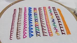 10 Variations of Buttonhole Stitches  Buttonhole Stitch Family  How to Make Buttonhole Stitch [upl. by Ecinerev]