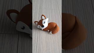 Make a sleeping fox out of clay 🦊 [upl. by Aikemahs]