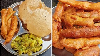 Dinner Recipes Indian Vegetarian बहुत ही आसान और टेस्टी आलू पूरी। No Onion No Garlic Dinner Recipe😋 [upl. by Aelak]