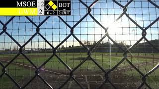 MSOE D2 Club Baseball Vs UWM Game 2 [upl. by Anikehs]