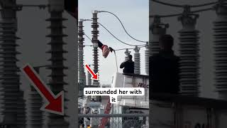 800 homes lose power because of Transformer Girl But what did they shoot her with [upl. by Kyre92]