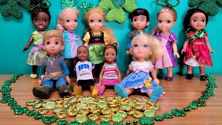 St Patricks Day 2024  Elsa amp Anna toddlers  school fun  Barbie dolls [upl. by Ja892]