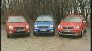 VW Polo Fun 14 FSI vs Subaru Justy G3X 13 vs Suzuki Igni [upl. by Droflim]