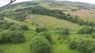 dji phantom vision plus over melandra castle ruins glossop derbyshire peak district [upl. by Enilemme604]