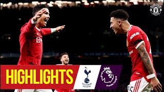 Ronaldo hattrick seals vital win  Manchester United 32 Tottenham  Highlights  Premier League [upl. by Garin]