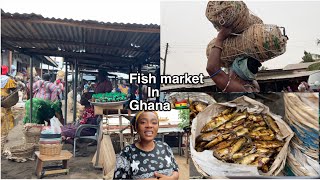 African Village Life  Inside a local Fish Market in Volta Region  Ghana [upl. by Persis]