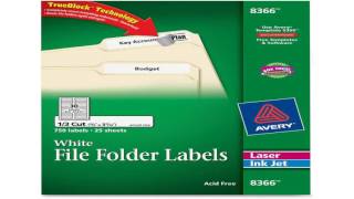 Avery File Folder Labels for Laser and Inkjet Printers 06 x 343 Inches Wh [upl. by Haye]