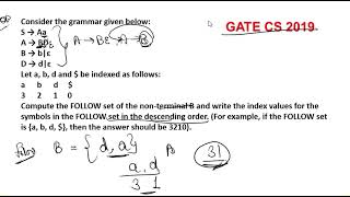 Compiler Design PYQ Gate CS 2019 [upl. by Nohsad330]