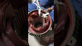 15 hp motor winding trending viralvideo electrical electricmotor [upl. by Atteuqram]