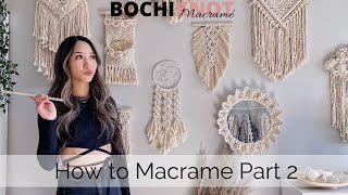 The 3 Most Important Knot Patterns You MUST KNOW before starting macrame  SLOW Step by Step Guide [upl. by Nosnhoj547]