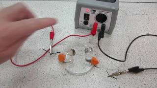 Electrolysis of brine using carbon fibre electrodes part 1 MVI 6014 [upl. by Ynomrah]