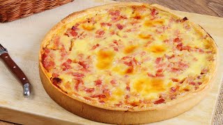 Recette  Quiche lardon jambon [upl. by Ycak]