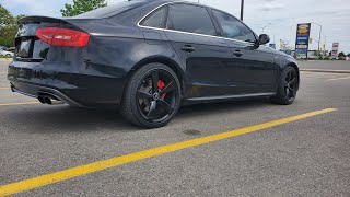 Audi S4 Stock Exhaust VS NonRes Downpipes [upl. by Teyut390]