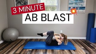 3 Minute 💥 AB BLAST 💥 No Equipment  Home Core Workout [upl. by Abrahan]