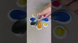 Simple Rangoli  Satisfying Rangoli  Easy Rangoli Tips  ASMR rangoli satisfying asmr [upl. by Kerrill]