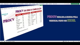 EXCEL FUNÇÃO PROCV  VEJA COMO É SIMPLES E FÁCIL [upl. by Florio]