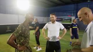 Nicholas Anelka surprises a 5 A Side Football Team amp Plays [upl. by Lleuqram]