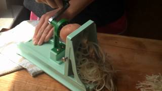 Slicing Potatoes on the Benriner Turning Slicer [upl. by Etolas136]