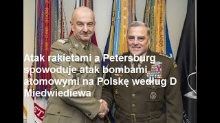 atak rakietowy na Petersburg gen Andrzejczaka spowoduje odwet atomowy według D Miedwiediewa Rosji [upl. by Aihk]